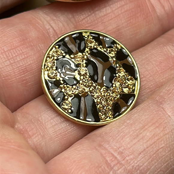 Guess Earrings- rhinestones, gold tone, and black - Picture 6 of 10